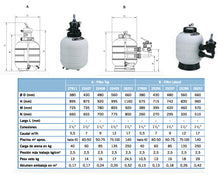 Cargar imagen en el visor de la galería, FILTRO D.430 MILENIUM ASTRALPOOL V-TOP/ZUNCHO/PIE 7 m3/h | Para Piscinas