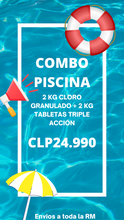 Cargar imagen en el visor de la galería, Kit Verano 2kg cloro granulado + 2kg cloro tabletas triple acción