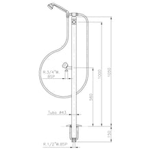 Cargar imagen en el visor de la galería, DUCHA ACERO INOX “TELÉFONO” Y GRIFO LAVAPÍES 00099 ASTRALPOOL
