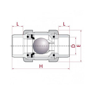 VÁLVULA DE RETENCIÓN PVC 50MM CEPEX ASTRALPOOL