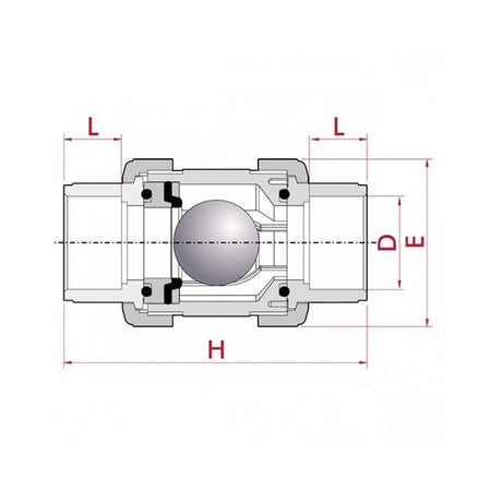 VÁLVULA DE RETENCIÓN PVC 50MM CEPEX ASTRALPOOL