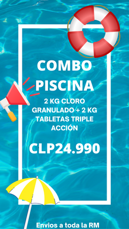 Kit Verano 2kg cloro granulado + 2kg cloro tabletas triple acción