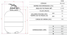 Cargar imagen en el visor de la galería, Filtro de Arena V-60 Veico | Rendimiento Superior para Piscinas
