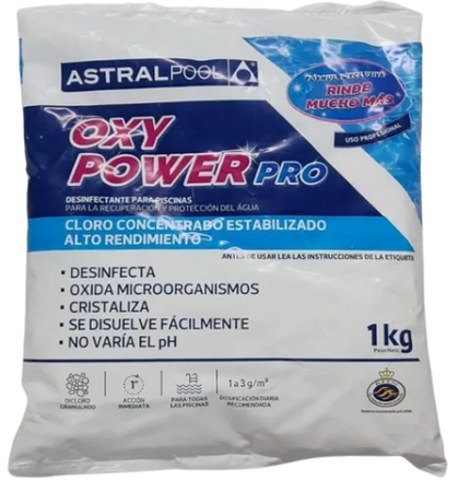 CLORO CONCENTRADO OXYPOWER PRO 1KG ASTRALPOOL | Para Piscinas